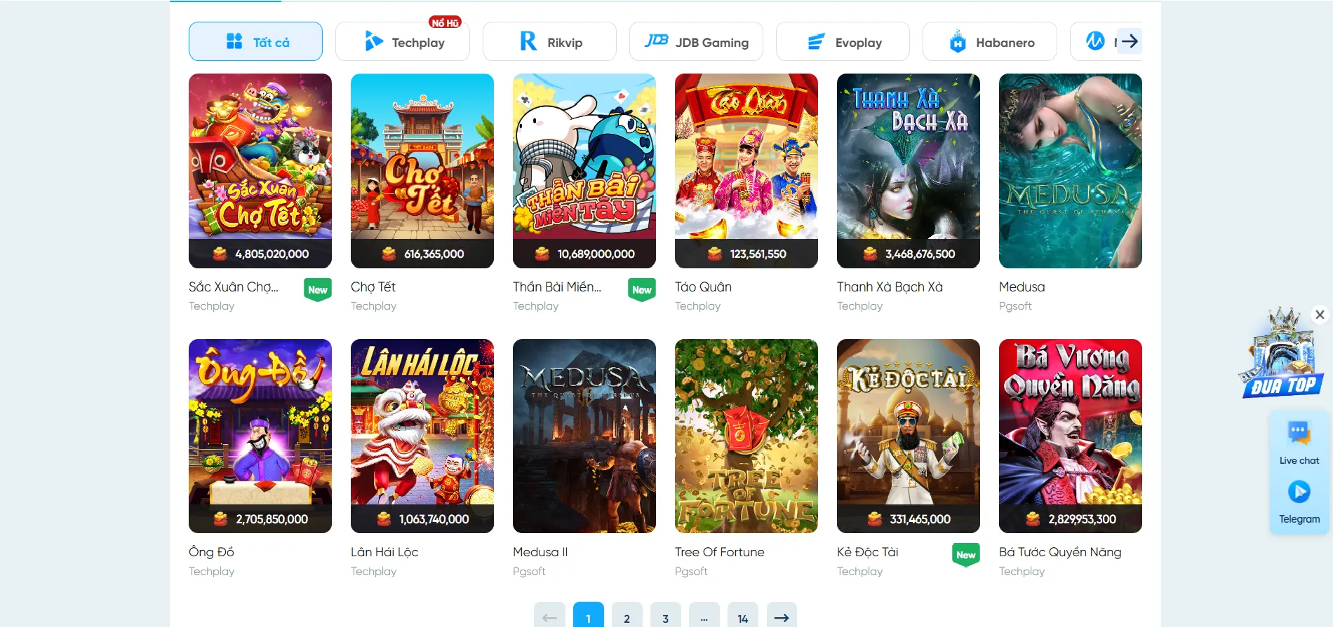 Đa dạng sảnh game lựa chọn